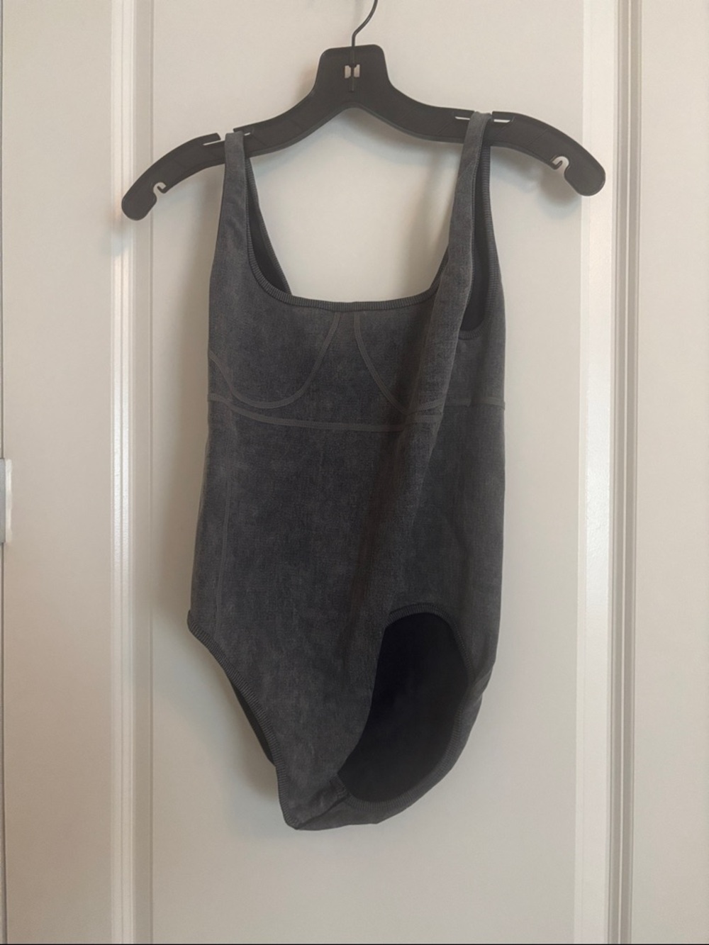 Women’s Gray Scoop Neck Bodysuit - Unbranded